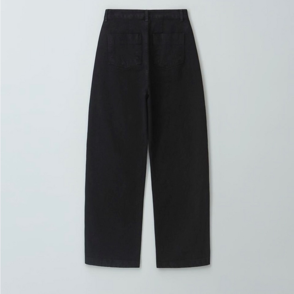 NWT Moia curved dyed denim black wide leg pant size S - Picture 6 of 16